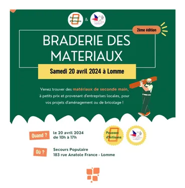 Braderie de matériaux ce samedi à Lomme
