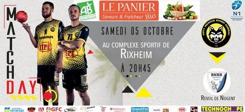 Handball N1 : ASPTTMR - Réveil de Nogent samedi à Rixheim !