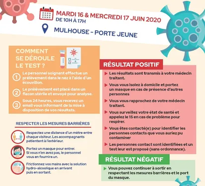 Covid-19 : dépistage gratuit et sans ordonnance à Mulhouse
