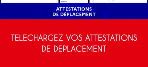 Attestations de déplacement durant le confinement