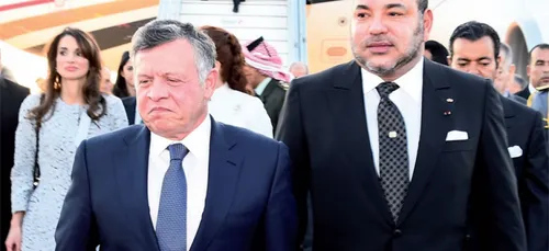 Abdallah II et Rania de Jordanie en visite de travail officielle au...