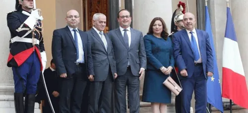 Le quartet tunisien, Prix Nobel de la Paix, reÃ§u Ã  l'ElysÃ©e