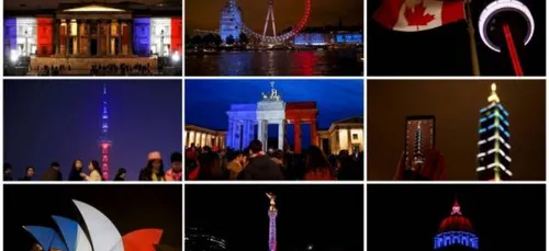 Le monde affiche sa solidaritÃ© Ã  la France