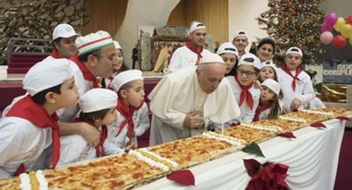 Une pizza de 4 mètres pour l'anniversaire du pape François