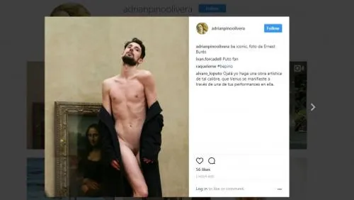 Interpellé tout nu au Louvre devant la Joconde