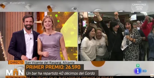 Une journaliste TV espagnole croit avoir gagné le jackpot en direct