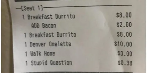 États-Unis : un restaurant facture les questions idiotes