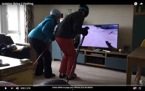 Leur séjour à Morzine annulé, ils skient dans leur salon