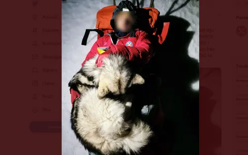 Un chien sauve un randonneur en se couchant sur lui pour le réchauffer