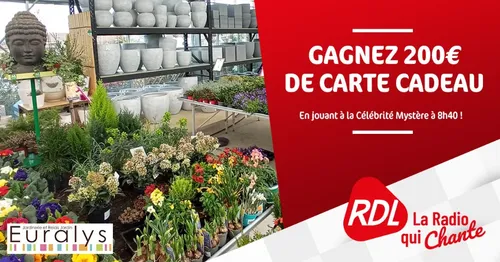 Gagnez 200 euros de carte cadeau avec les Jardineries Euralys sur...
