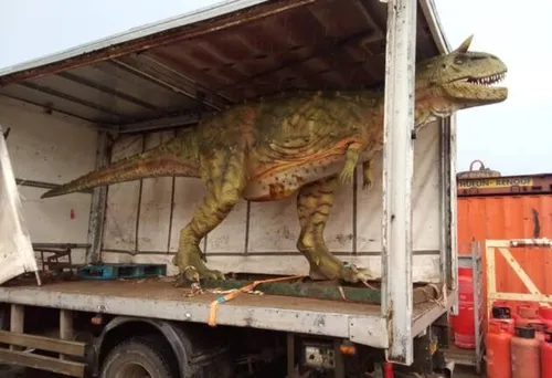 Il reçoit un dinosaure de six mètres de long pour son fils