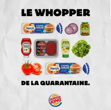 Burger King propose la recette de ses sandwichs pendant le confinement