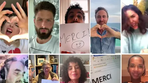 Ce clip réunit 350 personnalités françaises qui chantent ensemble...