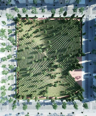 Un parc de la distance a été pensé pour respecter la distanciation...