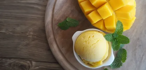 Recette de la glace à la mangue sans sorbetière