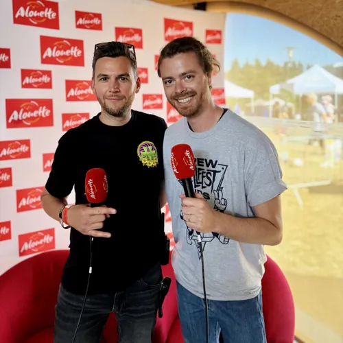 Luka et Romain Le Discot, chef de projet du Hellfest Kids