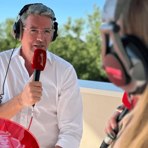 Yannick Moreau en direct sur Alouette à l'inauguration de l'Arena Les Sables-d'Olonne le 29.06.2025