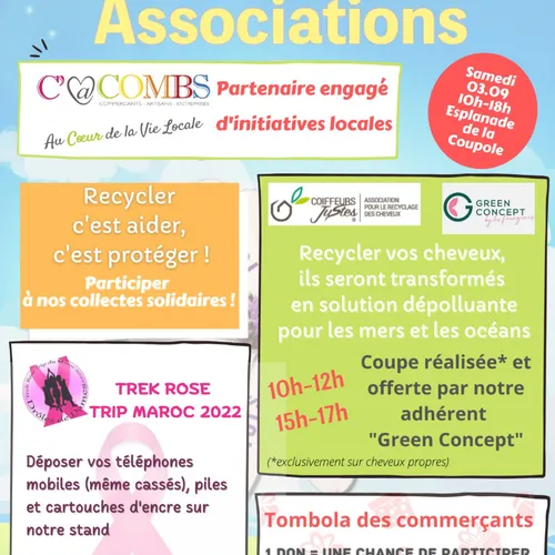 Forum des association samedi 3 septembre à Combs-La-Ville