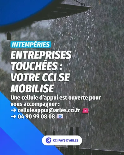 Intempéries dans le Pays d’Arles : la CCI lance une cellule d’appui...