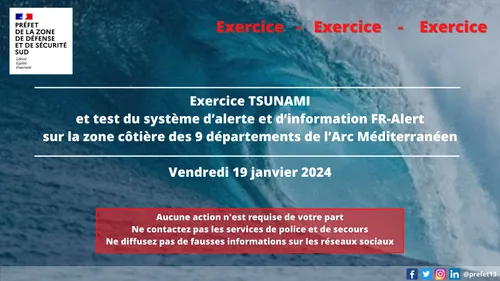 [ SECURITE - PACA ] Exercice test alerte tsunami prévu ce vendredi...