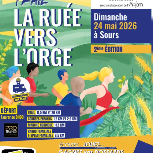 Gagnez votre dossard pour le trail La Ruée Vers l’Orge à Sours.