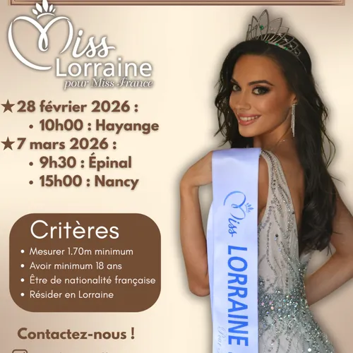 2026 :  La délégation miss lorraine lance un appel à la candidature 