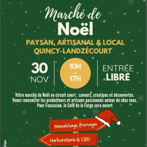 Un marché de noël et du circuit court à QUINCY-LANDZÉCOURT