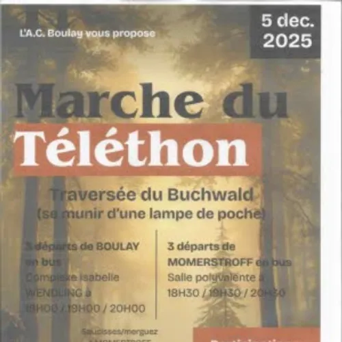 Téléthon : une marche « Traversée du Buchwald » organisé par...