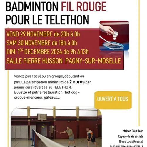 L’invité du jour : on vous dit tout sur le Badminton pour le Téléthon 