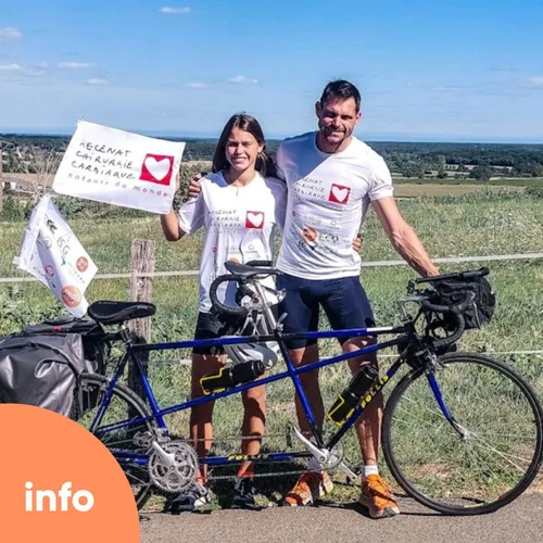 Il parcourt la France en tandem avec sa fille