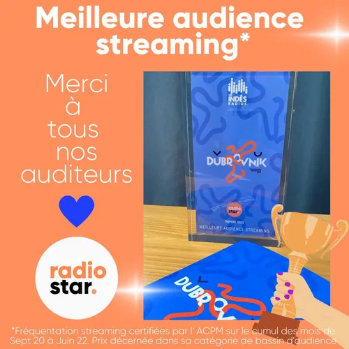 Le Trophée de la meilleure fréquentation streaming* pour Radio Star