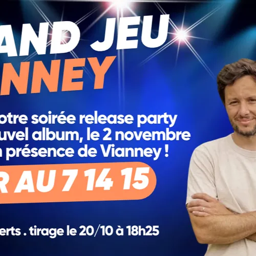 Grand jeu Vianney : gagnez votre soirée pour la sortie de son...