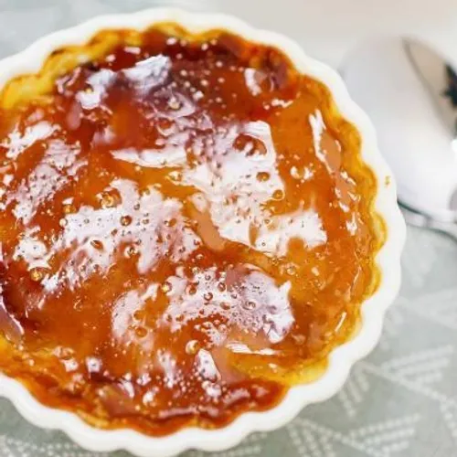 Crème brûlée aux asperges blanches