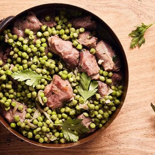 Curry d'agneau et petits pois