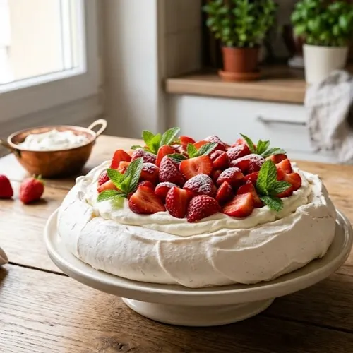 Pavlova aux fraises