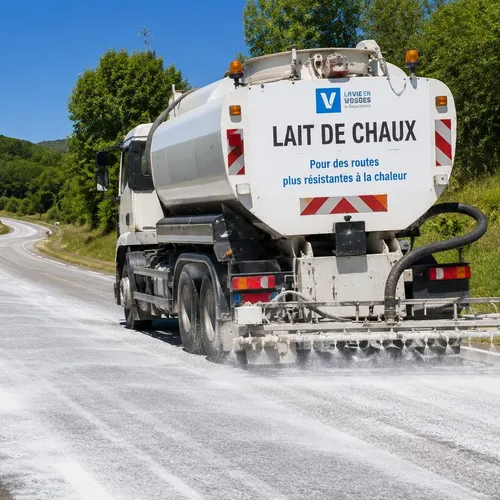 Canicule : des routes blanchies à la chaux dans le Haut-Rhin pour...