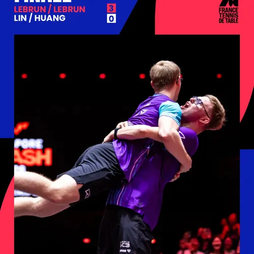 Tennis de table : les frères Lebrun sacrés en double au Grand Smash...