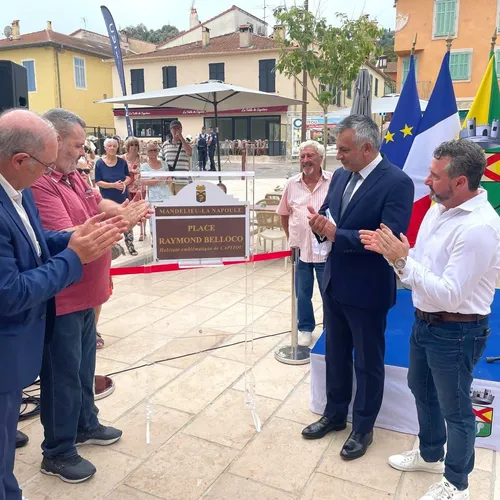 Mandelieu-la-Napoule : inauguration de la place Raymond Belloco