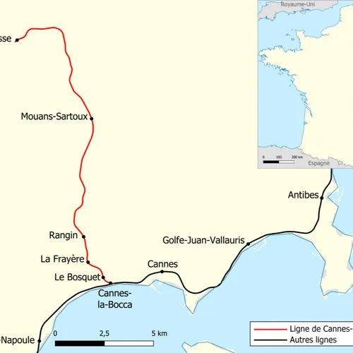 Réouverture de la ligne ferroviaire Cannes-Grasse