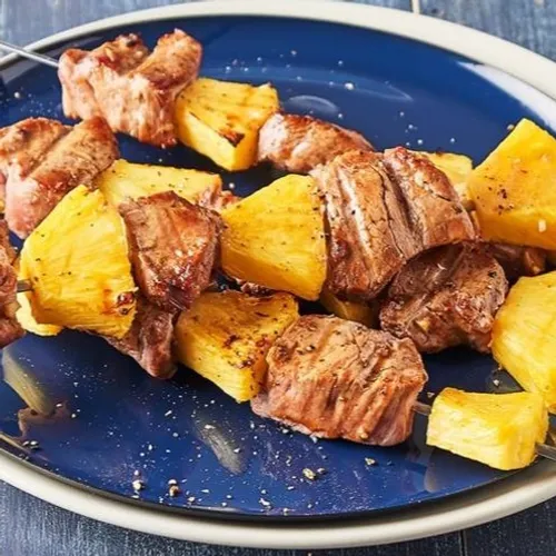 Brochettes de porc à l'ananas