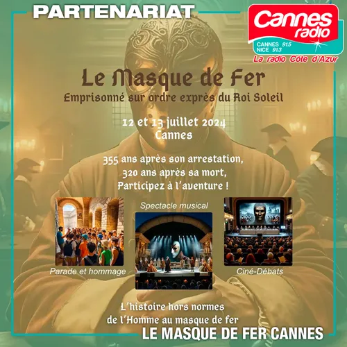 PARTENARIAT CANNES RADIO : LE MASQUE DE FER