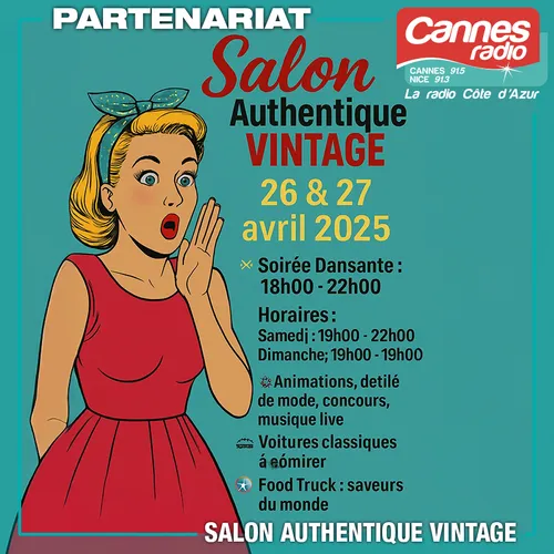 PARTENARIAT CANNES RADIO : LE SALON AUTHENTIQUE VINTAGE A NICE