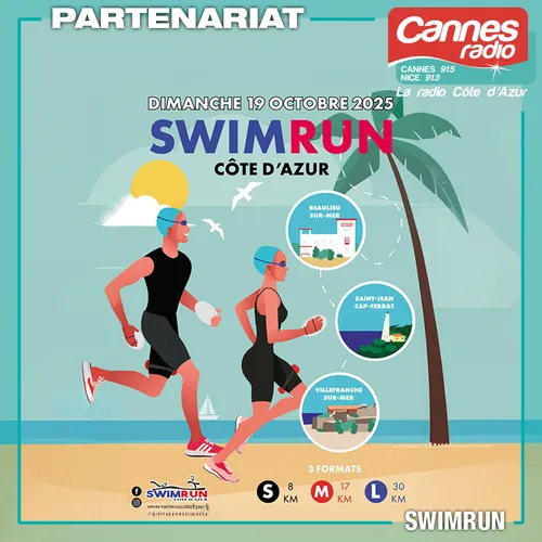 PARTENARIAT CANNES RADIO : LA 9ème édition du SWIMRUN CÔTE D'AZUR