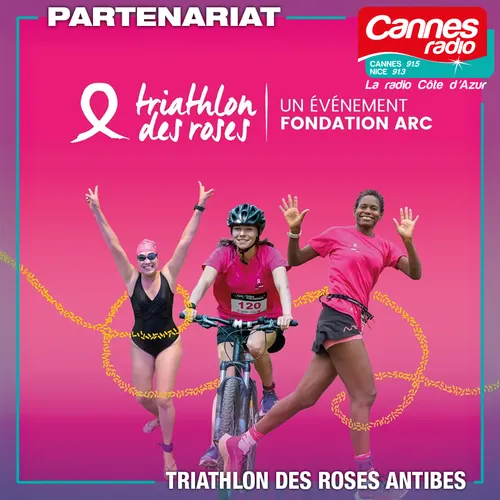 PARTENARIAT CANNES RADIO : LE TRIATHLON DES ROSES A ANTIBES