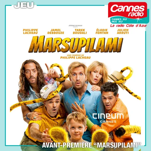 GAGNEZ DES PLACES POUR L'AVANT-PREMIERE DE "MARSUPILAMI" AU CINEUM 