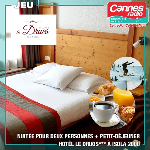 GAGNEZ UN SEJOUR POUR 2 PERSONNES A ISOLA 2000 A L'HÔTEL LE DRUOS