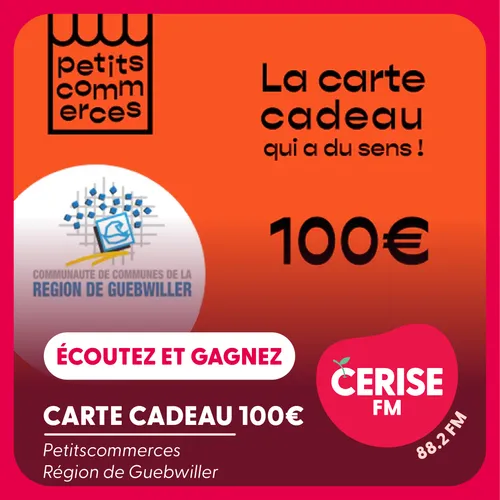 Gagnez 100€ de carte cadeau petits commerces de la région de...