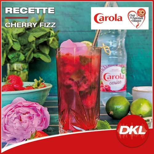 Mocktail, Cocktail sans alcool :  Cherry fizz avec Carola Cerise