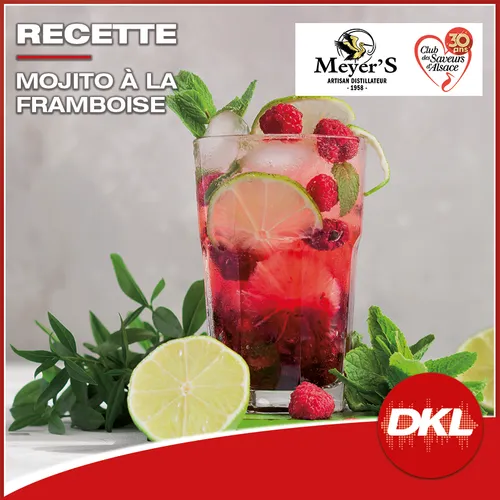 Mojito à la framboise de la distillerie MEYER'S