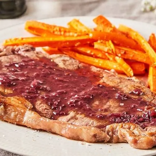 Entrecôte et sa sauce au Porto